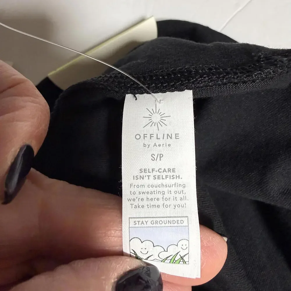 Offline by Aerie‎ Black High Rise OG Legging SZ S NWT MSRP $39.95 Preppy Layer